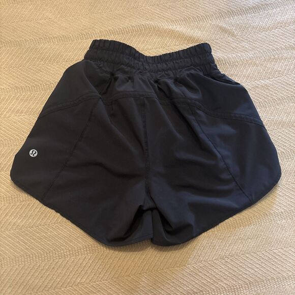 Lululemon Track That High-Rise Lined Short 5" Womens Size 2 Black - Picture 5 of 6